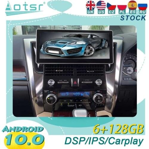6+128GB For Toyota Alphard 30 2015-2019 Android10 Tesla Car Radio Wireless Carplay GPS Navigation DSP Multimedia Player