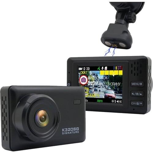 OEM Karadar k320-SG 3 in 1 combo Signature gps radar detector antiradar 1080p car dvr magnetic bracket