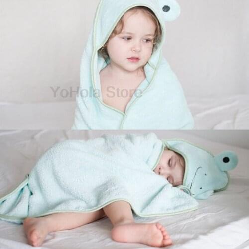 Hooded Bath Towels for Baby Infant Soft Warm Bathrobes Microfiber Cartoon Cute Blankets Stuff Bebe Swaddle for 0-36M Baby
