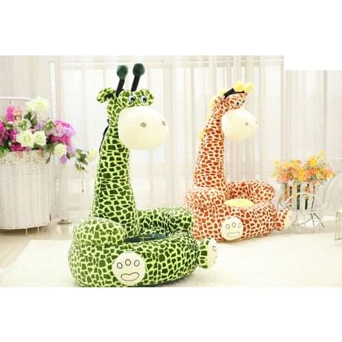Free shipping lovely cartoon giraffe design 70x42cm sofa tatami plush toy floor seat cushion gift w5578