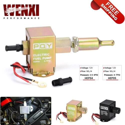 Electronic 12V Fuel Pump 2.5-7PSI Pressure 90LPH Gas Petrol Diesel Compatible FEP12SV E8012S For Auto Carburetor Motorcycle