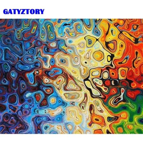 GATYZTORY Magic House Oil Painting DIY Draw HandPainted Coloring Art Picture Landscape Paint by Number On Canvas Home Decor