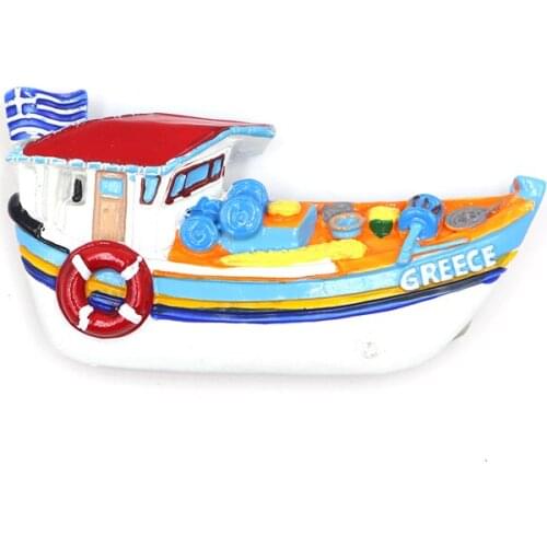 5PCs/Lot 3rd Wave Greece Athens Crete Resin Refrigerator Stickers Tourism Viewpoints Souvenir Magnetic Gifts Fridge Home Decor