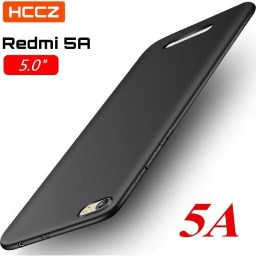 HCCZ Redmi 5A Matte Pure Color Soft Silicone Case for Xiaomi Redmi 5A Ultra-light Non-slip Protective Case Cover High Quality