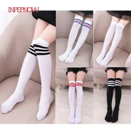 INPEPNOW Tights for Girls Tights Baby Girls Stockings Kid 's Pantyhose Knee Socks Girls Toddler Tights for Children Striped 2