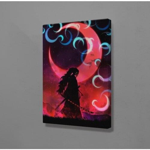 Kokushibo Kimetsu no Yaiba anime Painting wall Art Canvas for Living room home bedroom study dorm decoration prints