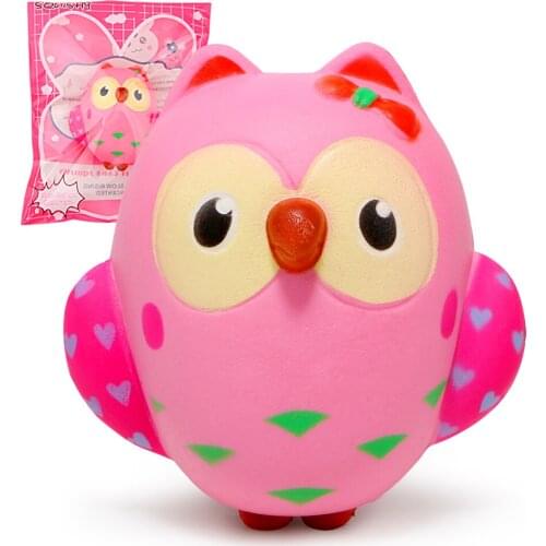 Cute Owl Squishy Slow Rising Cream Scented Squeeze Toys Original Packaging B0984