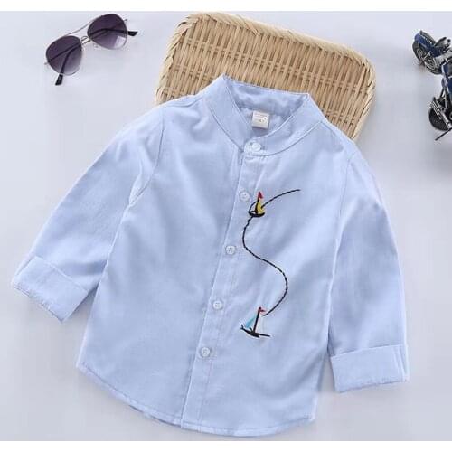 New Fashion 2019 Cartoon Style Boys Shirts 3 Colors Casual Kids Blouses For Spring Autumn Children Kids Clothes Boys Shirts