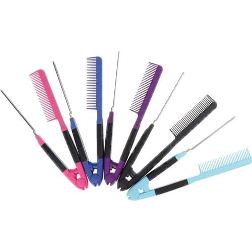 Pro Hair Comb Straightener Antistatic Foldable Pocket Hairdressing Brushes Highlighting Comb Brush Salon Sectioning Combs