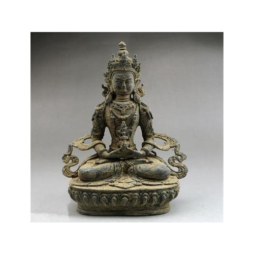 Do the old antique bronzes unearthed bronze statue of Buddha Manjusri decoration decoration antique crafts collection ZZ
