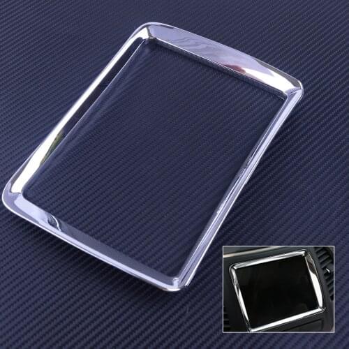 Silver Interior Navigation Control Decorative Cover Frame Molding Trim Box Car Stying Fit for Jeep Cherokee 2014- 2018 2019