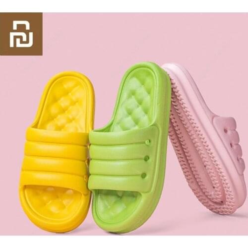 Xiaomi Thick Platform Slippers Soft Sole Slip-on Shoes Lovers Indoor Bathroom Slippers Light Weight Female Slide Sandals Ladies