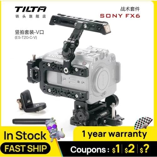 TILTA newest kits Cinema Rig camera cage for SONY FX6 Vertical shot Armor With power supply System/V Mount Battery Plate/ Top