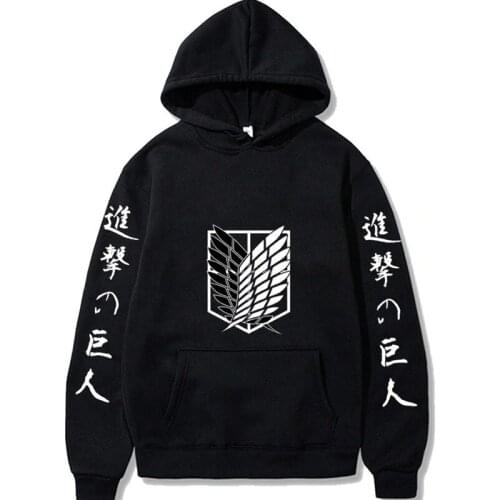SUNOWE Spring Autumn Attack on Titan Hoodie Loose Kawaii Hoodies Cartoon Cute Fashion Pullovers Casaul Tops