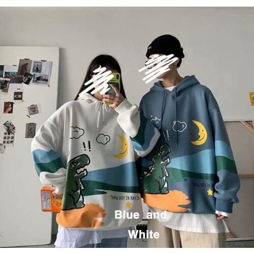 Hoodie Women Hip Hop Loose Hoodies Oversized Casual Letter Print Graffiti Sweatshirt Female Long Sleeve Top Printed Couple Wear