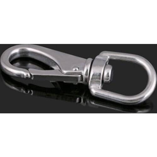1pcs 304 stainless steel 360degree universal hook rotary ring chain buckle universal spring buckle dog chain fittings connector