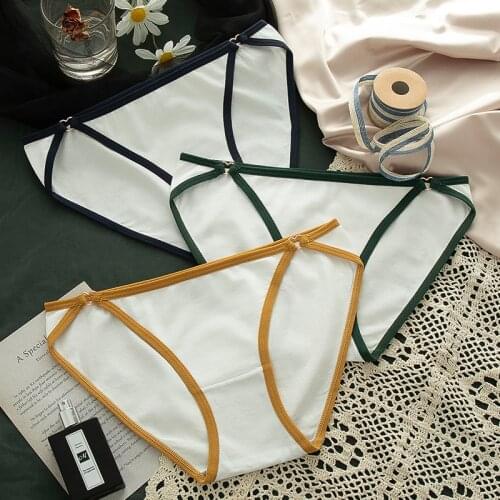 1Pac Sexy Cotton Panties M-XL Breathable Umderwear Women Comfortable Wide Waist Brand Female Briefs Sex M-XL Striped Underpants