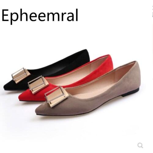 Ladies Flock Bow Comfortable Loafers Accurate Big Size 34-43 Leisure Round Toe Flattie Single Shoes Women Slip-On Brethable Red