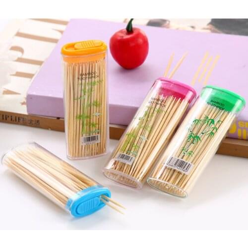 1 Box Disposable Wood Natural Bamboo Toothpick For Home Restaurant Hotel Product Fruit Double Sharp Toothpick Tool