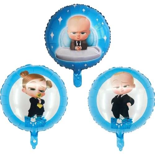 10pcs 18inch Boss Baby Aluminum Balloon Cartoon Popular Aluminum Balloons Kids Birthday Party Supplies Decoration Kids Toys