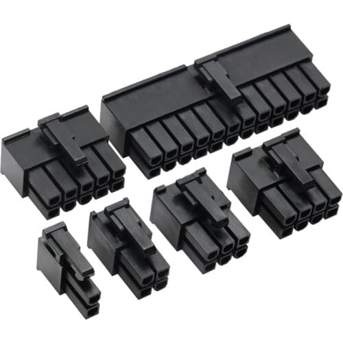 10pcs/lot 5557-R 5557 4.2mm Black Automotive wiring harness connector male 2 - 24 pin for PC/computer graphics card PCI-E Power