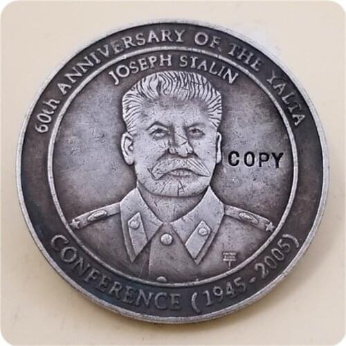 1945-2005)joseph stalin 60th anniversary of the yalta conference five dollars COPY COIN