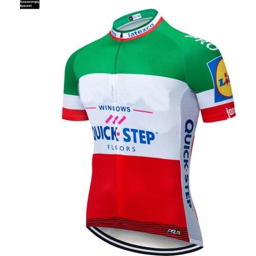 2019 6XL QUICK STEP Cycling Team Clothing Bike Jersey Mens Bicycle Shirts Short Sleeves Cycling Jerseys Bike Top Maillot