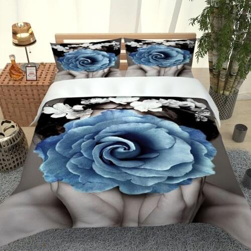 2020 Hot Style Bedding Set 3d Digital Flower Pattern 2/3pcs Duvet Cover Set Single Twin Double Full Queen King Bedding