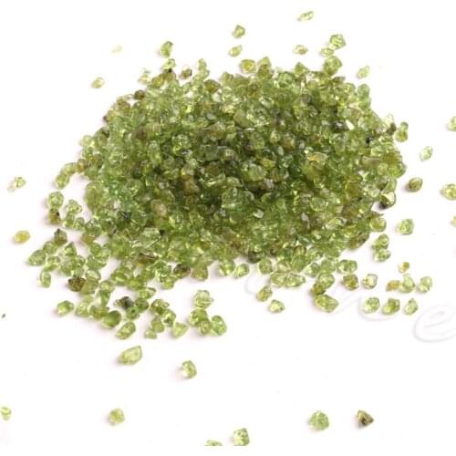 2021 New 50g Natural Peridot Olivine Quartz Crystal Stone Rock Chips Lucky Healing 5-7mm