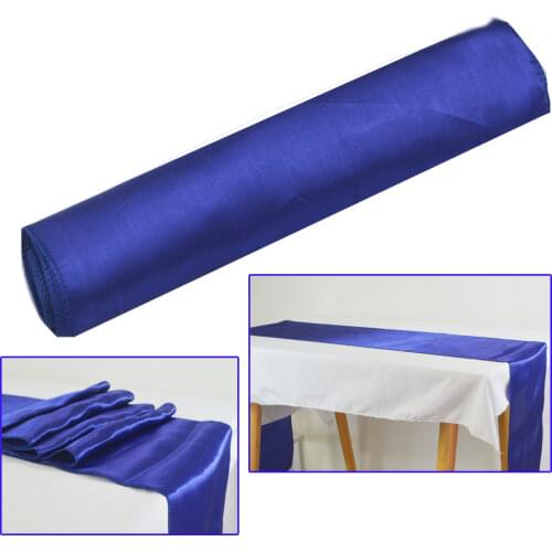 30x275cm Satin Table Runners For Wedding Party Modern Table Runner New Year Home Gold/Royal blue Table runner cloth Decorations