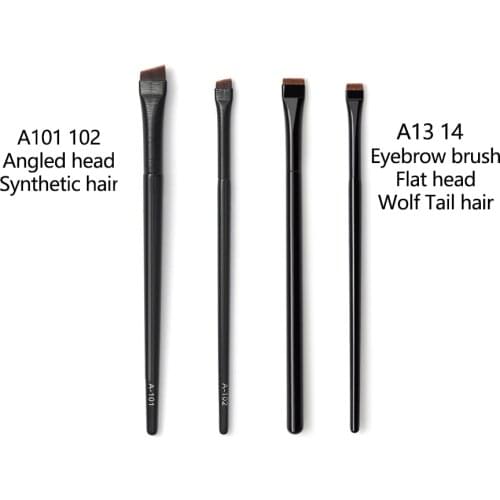 4pcs/set Super Thin Angled liner Make up brush Eye brow Synthetic hair Makeup brushes Fine Eyebrow sharp Flat cosmetic tools