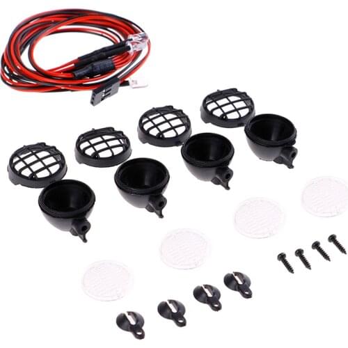 4pieces/Set Led Spotlight Roof Light Lampshade For 1/10 Rc Crawler Car Axial Scx10