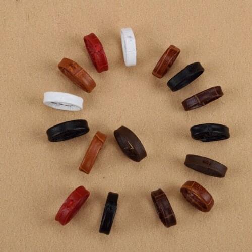 4pcs Leather strap mobile activities ring table ring table circle 16 18 20 22 24mm watch strap accessories buckle