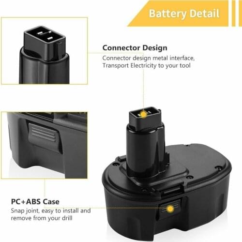 For DEWALT DC9091 XRP BATTERY 14.4V PACK DW9091 DW9094 DE9092 DE9038 Replacement 14.4V Ni-Cd Battery