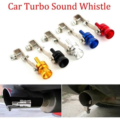 Al alloy Car Turbo Sound Whistle Exhaust Pipe Sound Refit S-XL Size Motorbike Exhaust Fake Turbo Whistle Muffler Blow Off Valve