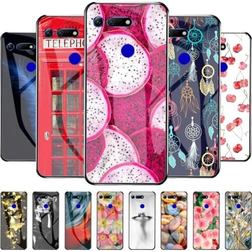 Tempered Glass Case For Huawei Honor View 20 Case Hard Phone Cover For Huawei Honor V20 V 20 PCT-L29 6.4 inch Protective Fundas