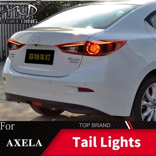 For Car Mazda 3 Tail Lamp 2014-2018 Mazda3 Sedan LED Fog Lights Day Running Light DRL Tuning Car Accessories Axela Tail Lights