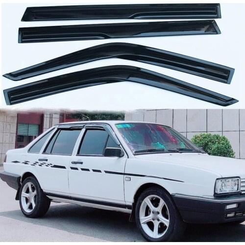 For VW Santana 2001 2002 2003 2004 2005 2006 2007 2008 2009 2010 2011 2012 Black Weather Shield Sun Rain Guards