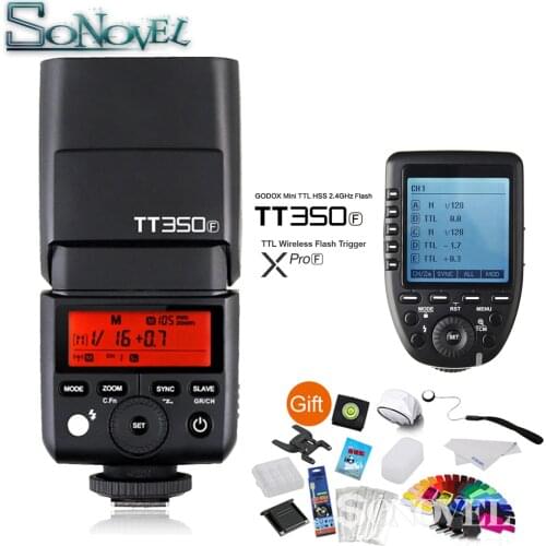 Godox TT350F Mini Speedlite Camera Flash + Xpro-F TTL 2.4G HSS 1/8000s Wireless Trigger Transmitter for Fuji Fujifilm X-M1 X-A3
