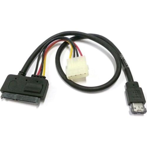 50cm eSATAp Power ESATA Combo to SATA 22pin & IDE 4pin 5V 12V for 3.5" 2.5" Hard Disk Data Cable