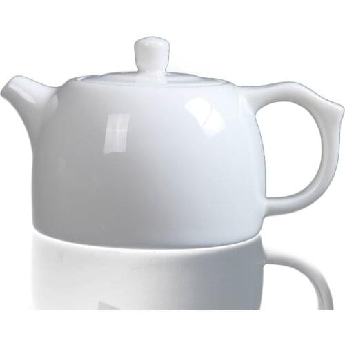 Ceramic Ivory Ceramic Whiteware Pure White High-Grade Ceramic Teapot Jade Porcelain Tea Making Pot