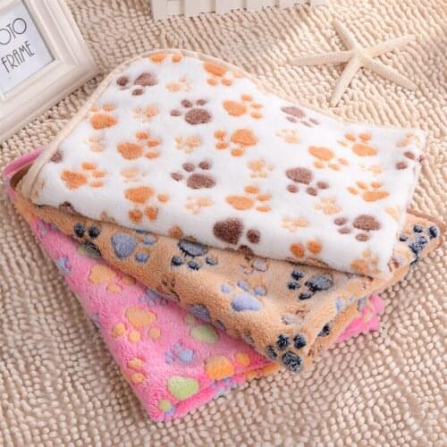 Dog Bed Blankets Warm Cute Dog Cat Bed Mat Coral Fleece Sleeping Bed Cover Cushion For Small Cats Dogs Pet House Supplies