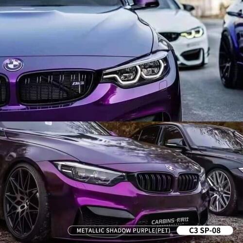 High Selling Metallic Paint Midnight Purple Bubble-Free Car Pvc Color Change Film Carbins Car Wrapping Roll