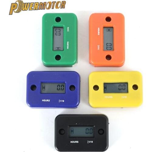 Motorcycle Inductive Digital Waterproof Hour Meter Engine Gauge LCD Display Hour Meter for Bike Motorcycle ATV Boat Offroad
