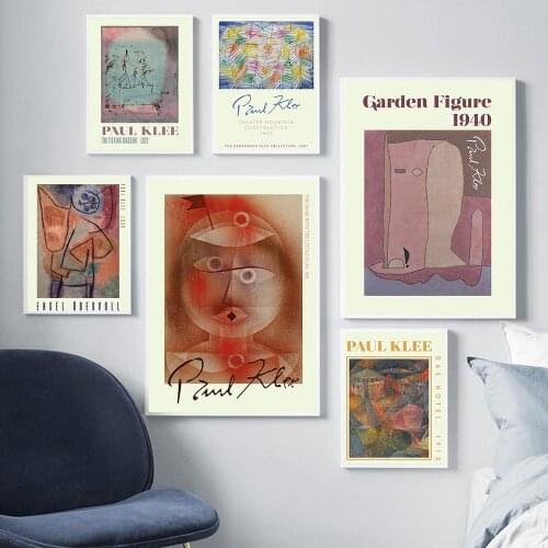Paul Klee Canvas Painting Exhibition Vintage Wall Art Abstract Das Hotel Picture Retro Posters Prints for Living Room Home Decor