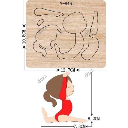 New Gymnastics, girl wooden dies cutting dies for scrapbooking /Multiple sizes /V-846
