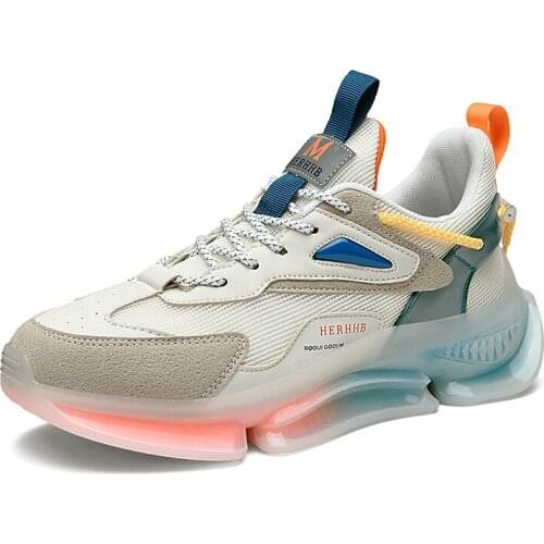 New Chunky Mens Sneakers Heighten Fashion Men Casual Shoes Spring Autumn Fashion Outdoor Sport Walking Damping Tennis Shoes