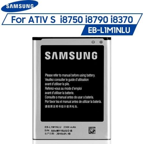 Original Samsung Battery EB-L1M1NLU For Samsung ATIV S i8750 i8370 i8790 Authentic Replacement Phone Batteries 2300mAh