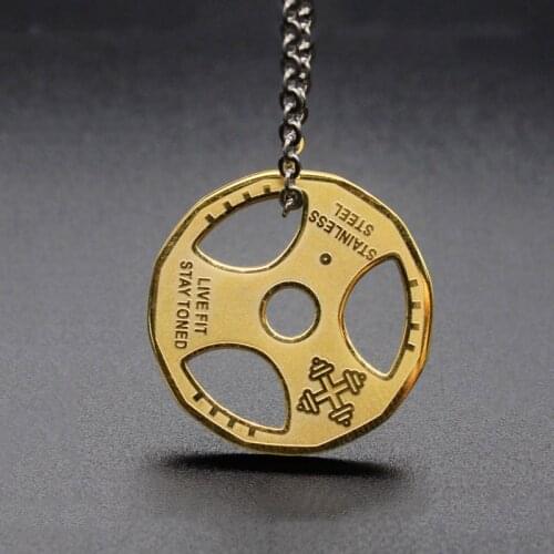 Dumbbells Necklace Choker Necklaces & Pendants Fitness Colar Collier Men Jewelry Gym Necklace Women stainless steel Neckless