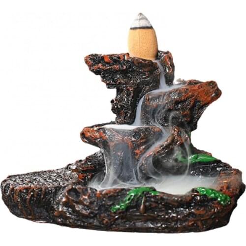 Waterfall Incense Resin Mountains Rivers Incense Burners Holder Censer Aromatherapy Home Decor декор для дома